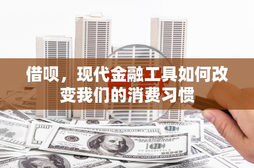 郧西借呗，现代金融工具如何改变我们的消费习惯