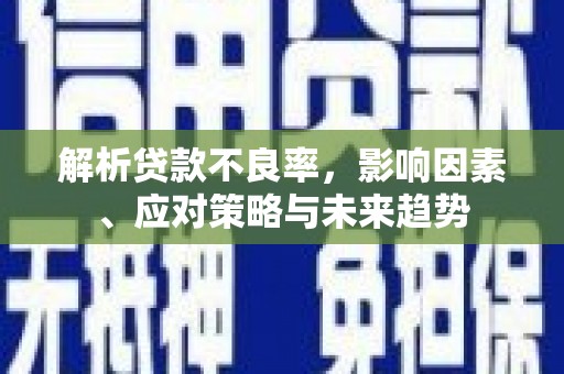郧西解析贷款不良率，影响因素、应对策略与未来趋势