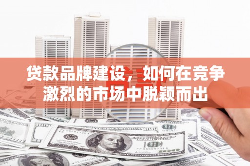 郧西贷款品牌建设，如何在竞争激烈的市场中脱颖而出