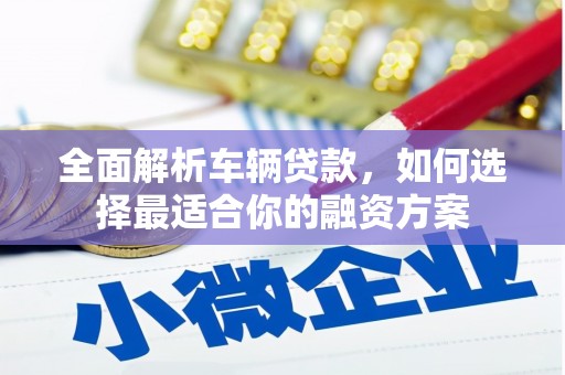 郧西全面解析车辆贷款，如何选择最适合你的融资方案