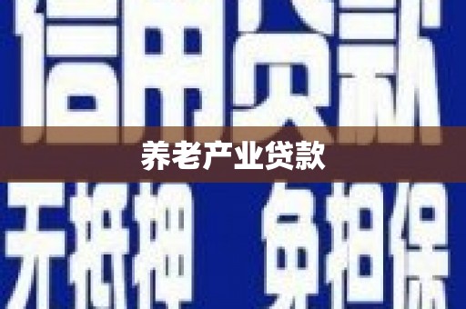 郧西养老产业贷款