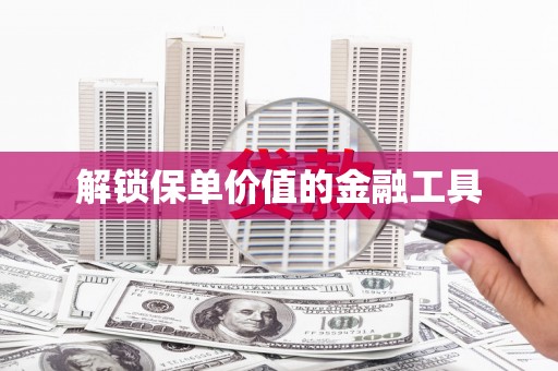 郧西解锁保单价值的金融工具
