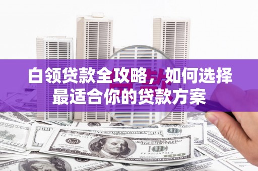 郧西白领贷款全攻略，如何选择最适合你的贷款方案
